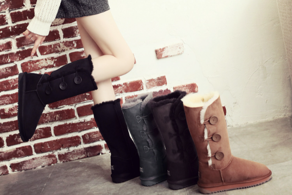 Long leather 2025 ugg boots