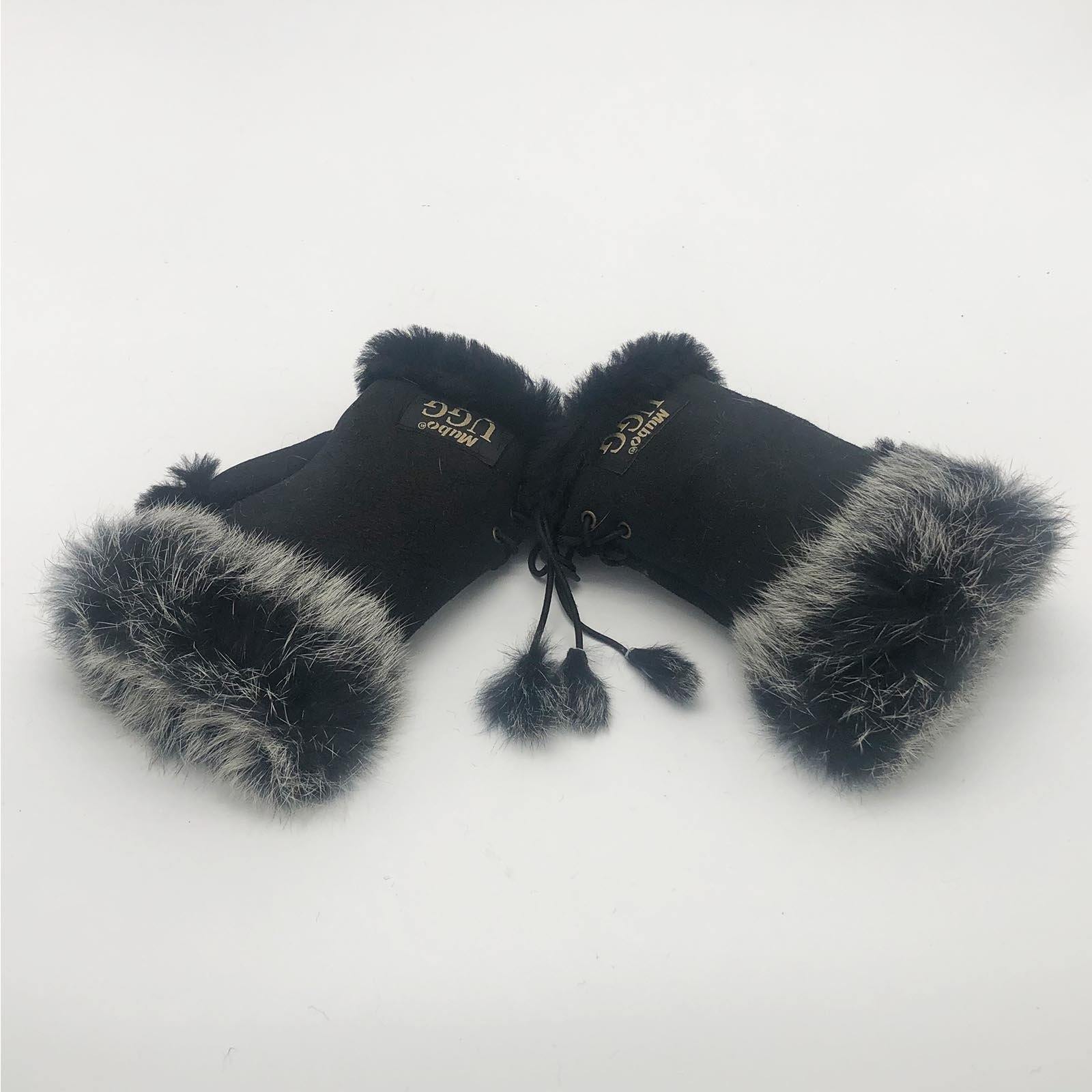 MUBO UGG  GENUINE SHEEPSKIN FINGERLESS GLOVE SH001 SIZE M - UGGFace
