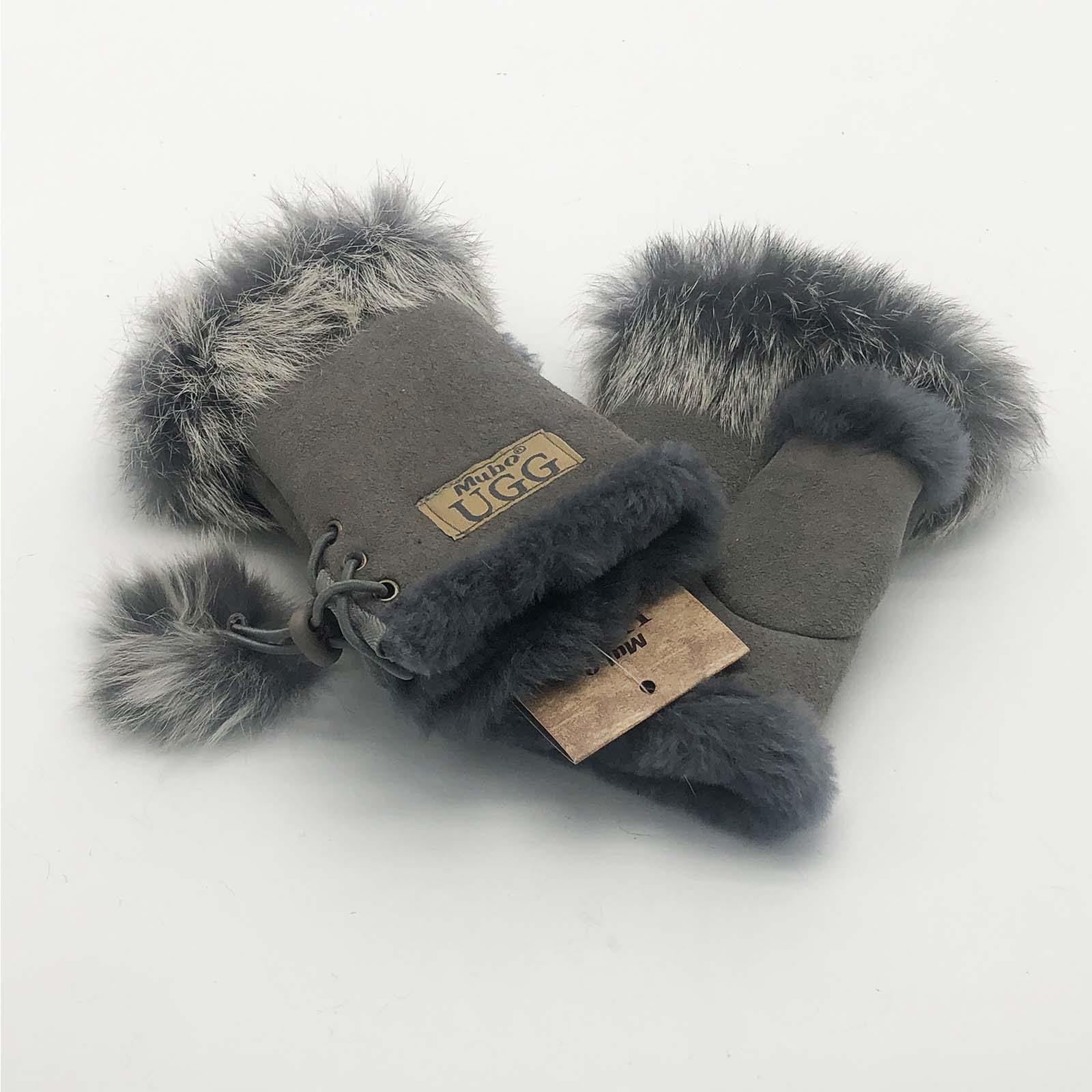 MUBO UGG  GENUINE SHEEPSKIN FINGERLESS GLOVE SH001 SIZE M - UGGFace