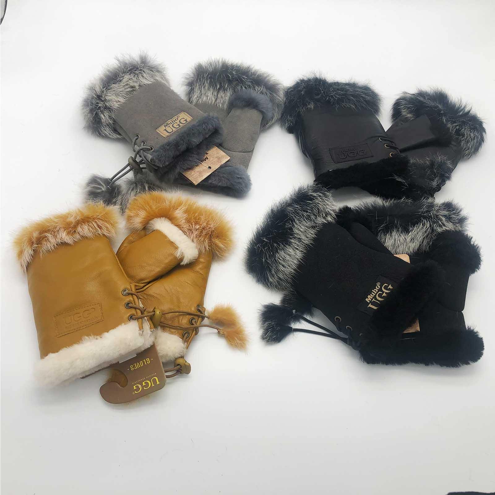 MUBO UGG  GENUINE SHEEPSKIN FINGERLESS GLOVE SH001 SIZE M - UGGFace