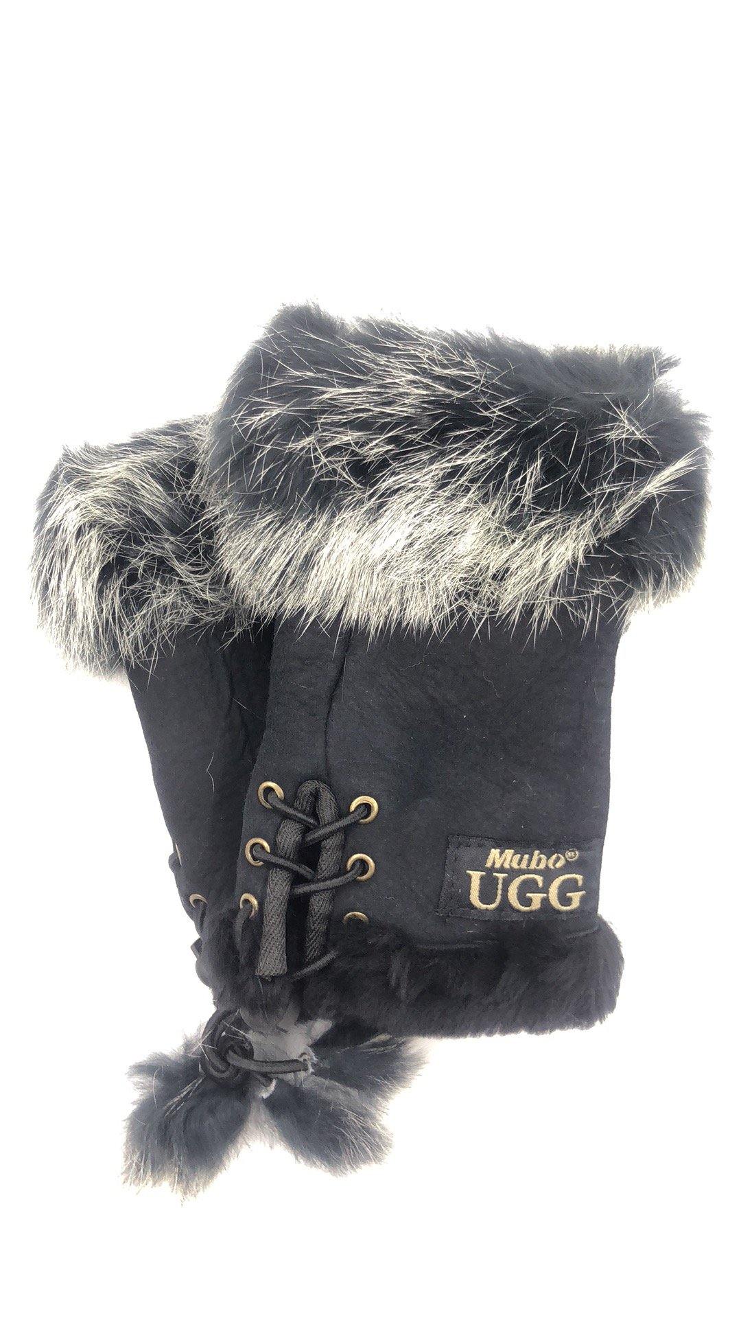 MUBO UGG  GENUINE SHEEPSKIN FINGERLESS GLOVE SH001 SIZE M - UGGFace