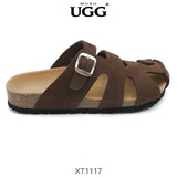 MUBO UGG MEN'S Brown Colour Sandals With Soft Cork Wood Sole Platform slippers XT1117 - UGGFace