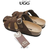 MUBO UGG MEN'S Brown Colour Sandals With Soft Cork Wood Sole Platform slippers XT1117 - UGGFace