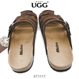 MUBO UGG MEN'S Brown Colour Sandals With Soft Cork Wood Sole Platform slippers XT1117 - UGGFace