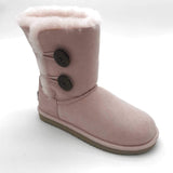 MACARTHUR WOMEN'S Premium Sheepskin Classic 2 Buttons Short UGG Boots #MA3324 - UGGFace