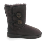 MACARTHUR WOMEN'S Premium Sheepskin Classic 2 Buttons Short UGG Boots #MA3324 - UGGFace