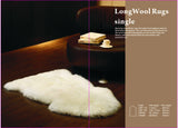 Long Wool Natural Premium Australian Sheepskin Fluffy Geniune Single Rug - UGGFace