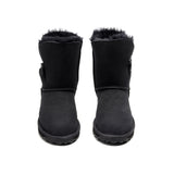 MUBO UGG Women Button Classic UGG BOOTS - Black