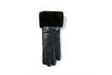 SL111 - LEATHTER UPPER Genuine Shearling Sheepskin GLOVE(NAPPA NAVY) - UGGFace