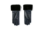 SL111 - LEATHTER UPPER Genuine Shearling Sheepskin GLOVE(NAPPA NAVY) - UGGFace