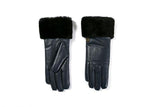 SL111 - LEATHTER UPPER Genuine Shearling Sheepskin GLOVE(NAPPA NAVY) - UGGFace