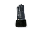 SL111 - LEATHTER UPPER Genuine Shearling Sheepskin GLOVE(NAPPA NAVY) - UGGFace