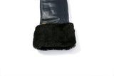 SL111 - LEATHTER UPPER Genuine Shearling Sheepskin GLOVE(NAPPA NAVY) - UGGFace
