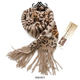 POSH FLEECE Pure Wool Luxurious Scarf with Fringed Trim SGB10073